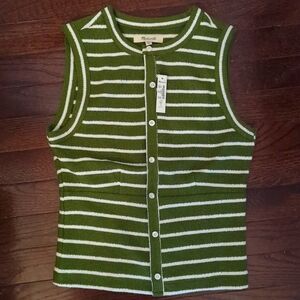 Madewell Striped Cardigan Tank